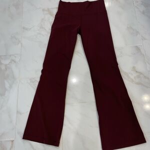 Burgundy lululemon flare pant